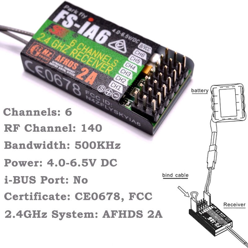 Flysky FS-IA6 Receiver 6CH Dua - Drone Racing Battery のレビューと価格