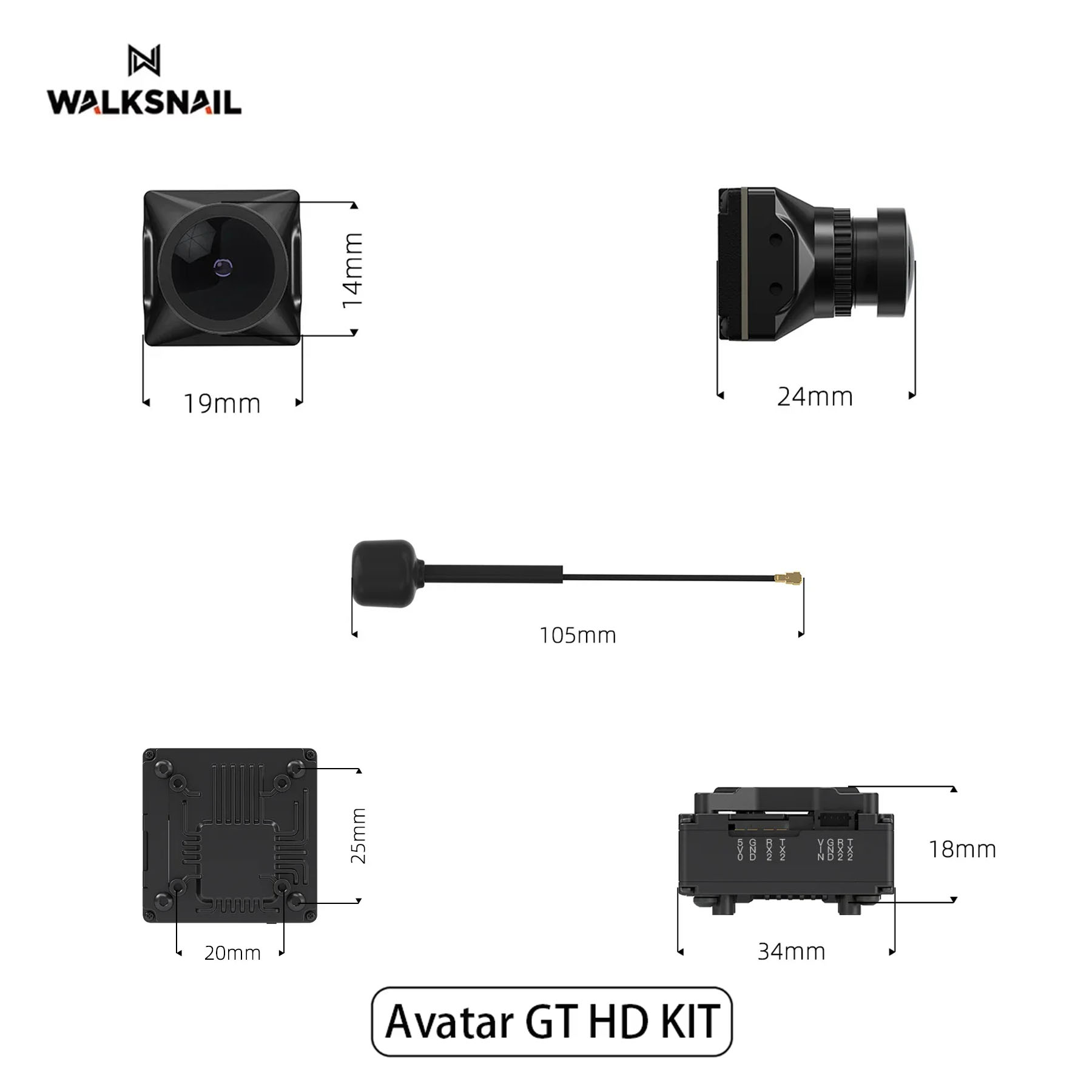 Walksnail Avatar GT HD KIT 2W  - Drone Racing Vtx のレビューと価格