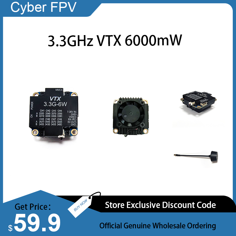 3.3GHz VTX 6W Video Transmitte - Drone Racing Goggles のレビューと価格