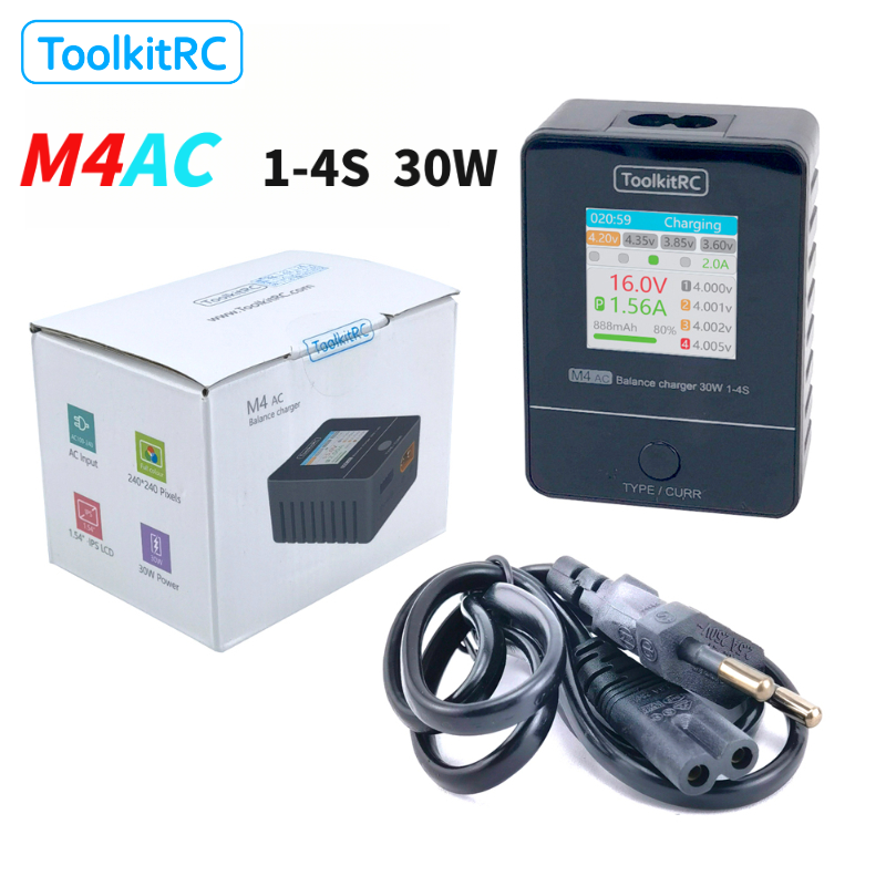 ToolkitRC M4AC 1-4S Lipo LiHV  - Drone Racing Charger のレビューと価格