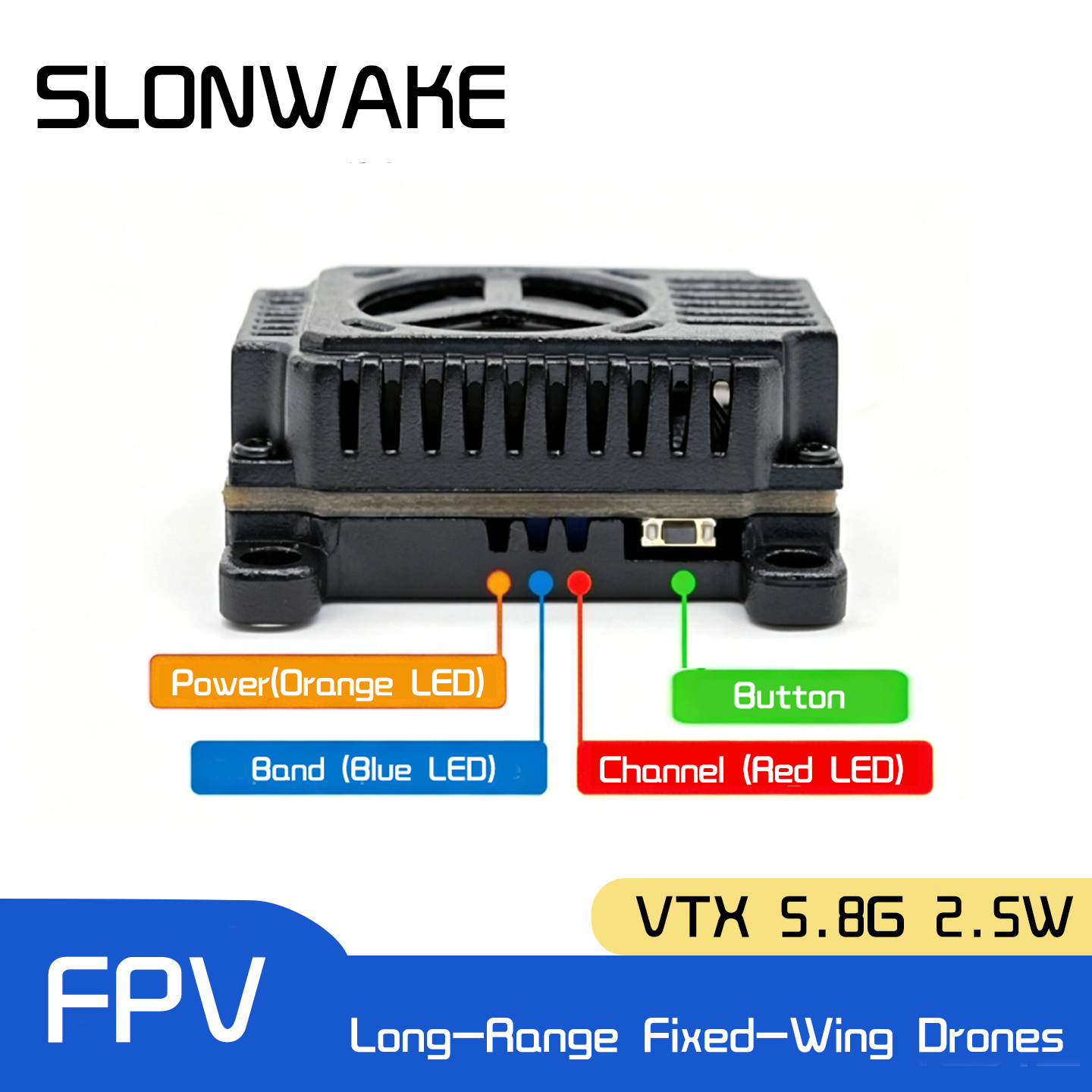 SLONWAKE 5.8G 48CH FPV Transmi - Drone Racing Transmitter のレビューと価格