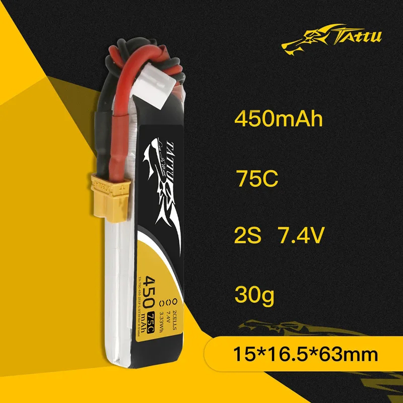 3Pcs NEW TATTU 450/500/550mAh  - Drone Racing Battery のレビューと価格