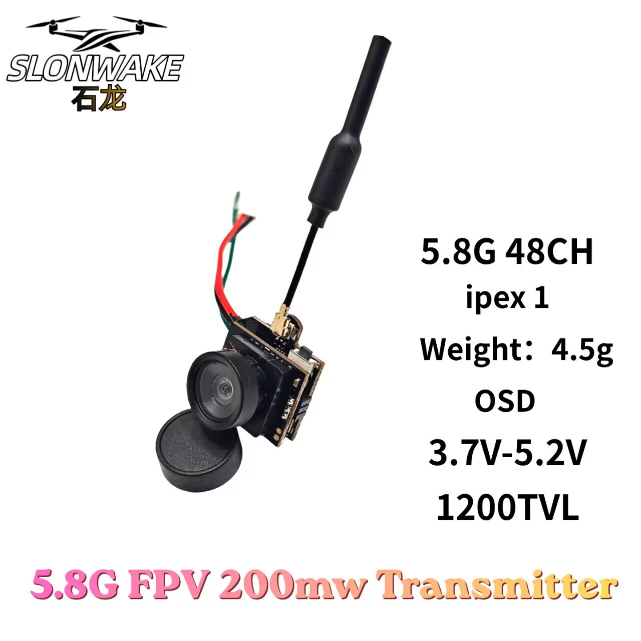 SLONWAKE 5.8G Analog VTX Trans - Drone Racing Vtx のレビューと価格